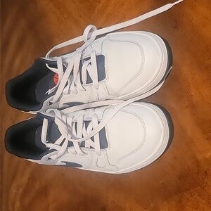 Nike Force Navy and White Sneakers